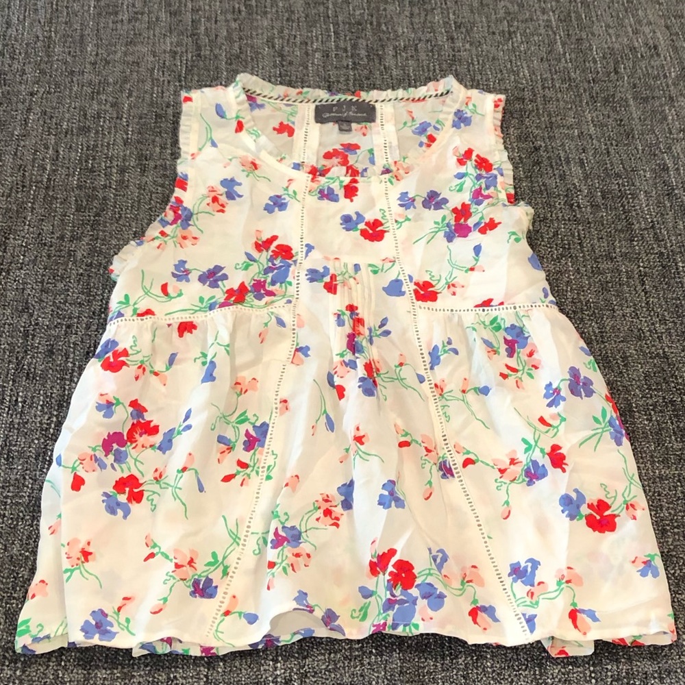 EUC PJK Patterson J Kincaid silk floral tank